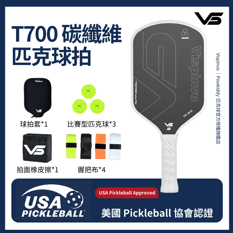 Vispinvo VS-R16 進攻導向專業匹克球拍