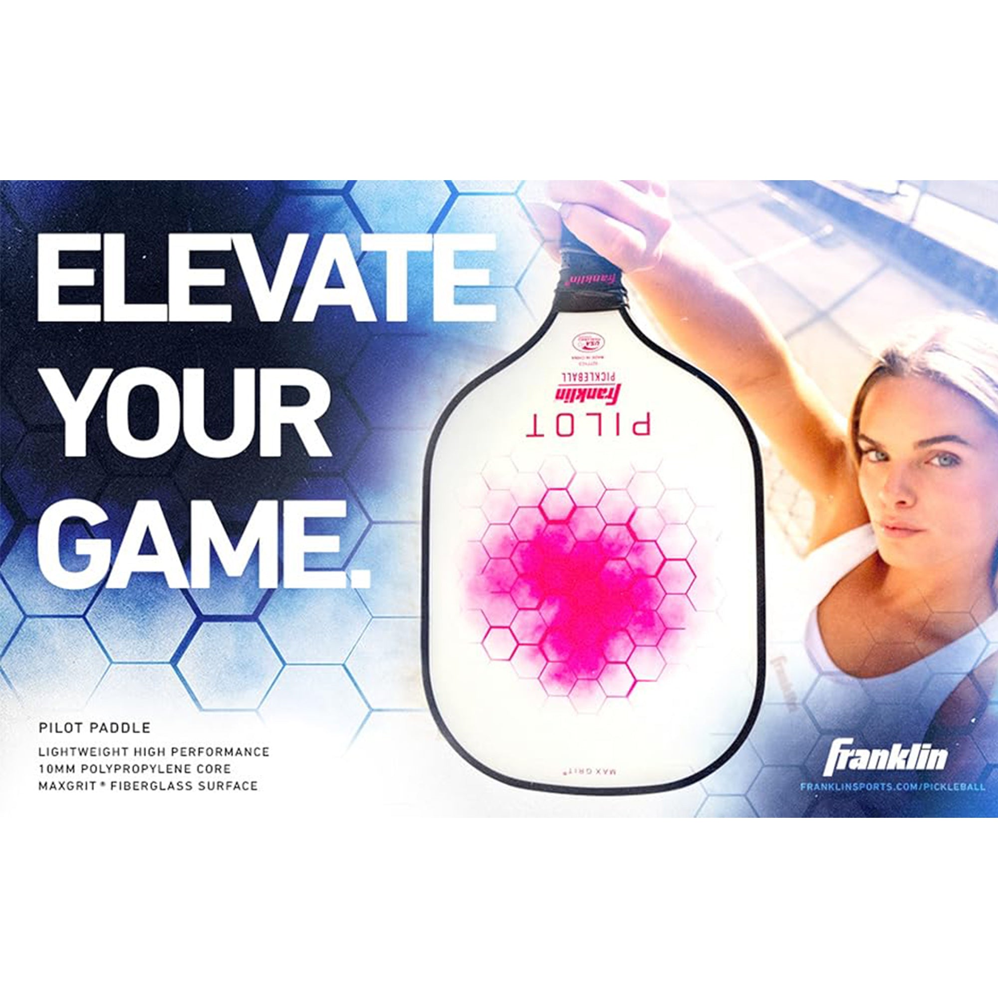 (現貨) Franklin Pilot 玻璃纖維匹克球拍 - 粉