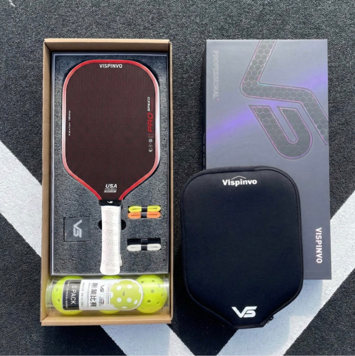 Vispinvo Flame 上旋抽球專業匹克球拍